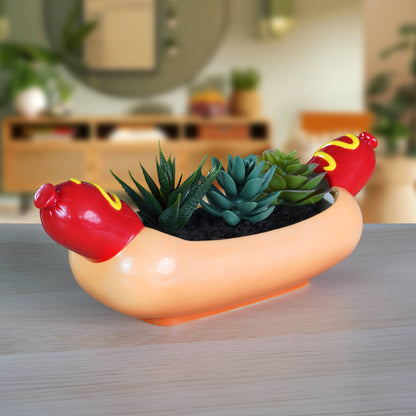 Ceramic Hot Dog Planter