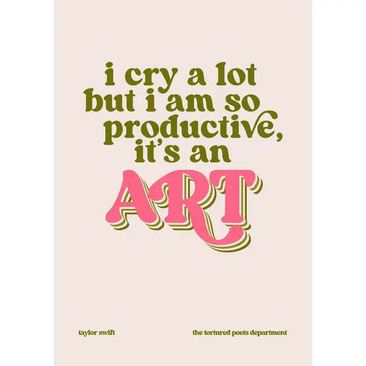 I Can Do It with A Broken Heart - Taylor Swift Print - TTPD - A4