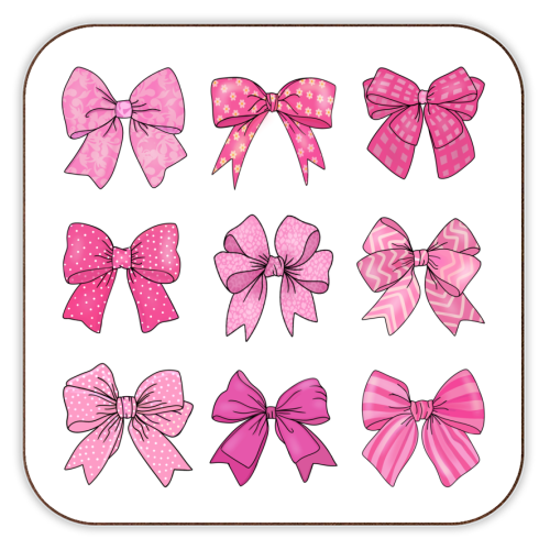 Cork Coaster - Pink Bow