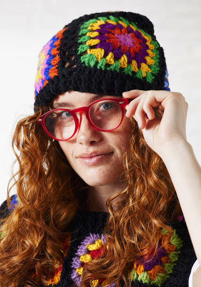 Crochet Rainbow Beanie