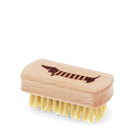 Wooden Travel Nail Brush - Sausage Dog