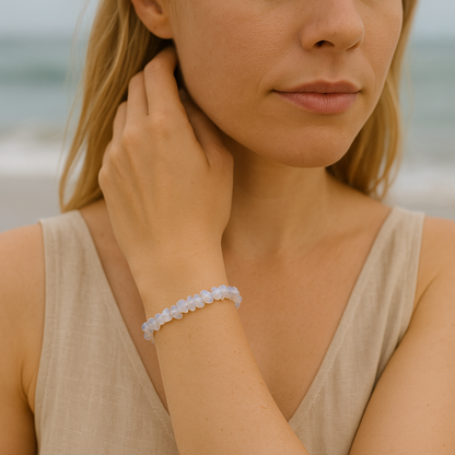 Opalite Genuine Crystal Chip Bracelet
