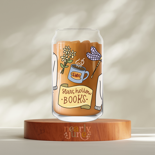 16 oz Gilmore Girls Inspired - Glass Can Tumbler