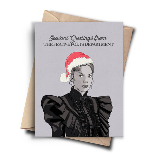 Festive Poets Department Funny Pop Culture Christmas Card