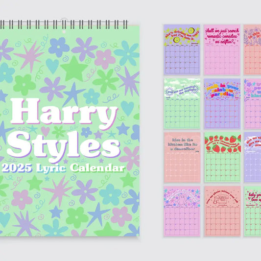 A4 Harry Styles Lyric Wall Calendar 2025