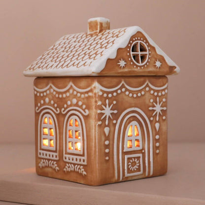 Ceramic Gingerbread House Wax Warmer