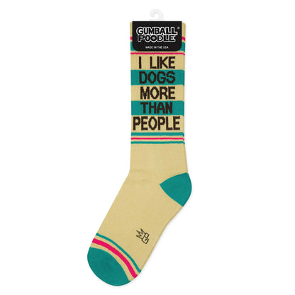 I Like Dogs More Than People - Gym Crew Socks