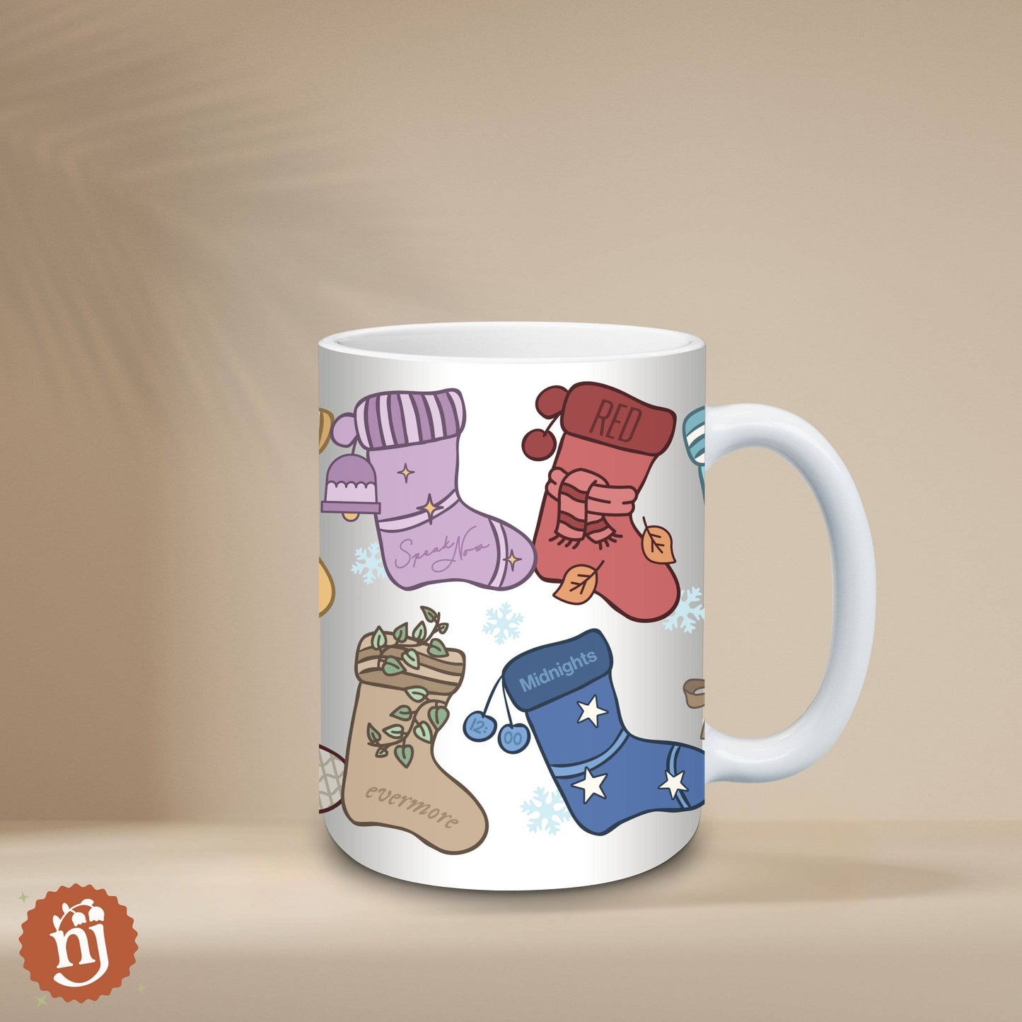 Taylor Eras Christmas Stockings Ceramic Mug