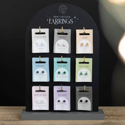 Semi Precious Crystal Earrings