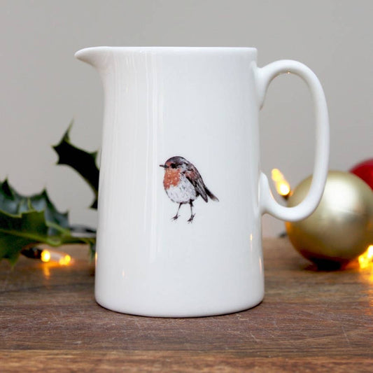 Robin Fine Bone China Half Pint Jug in Gift Box