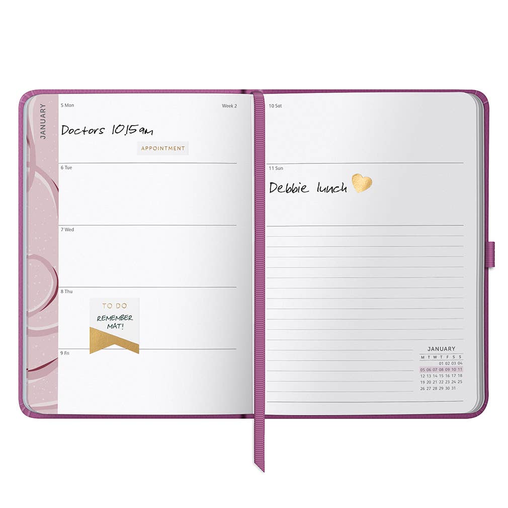 2026 Weekly Diary A5 Planner | Pink Daily Organiser | Busy B