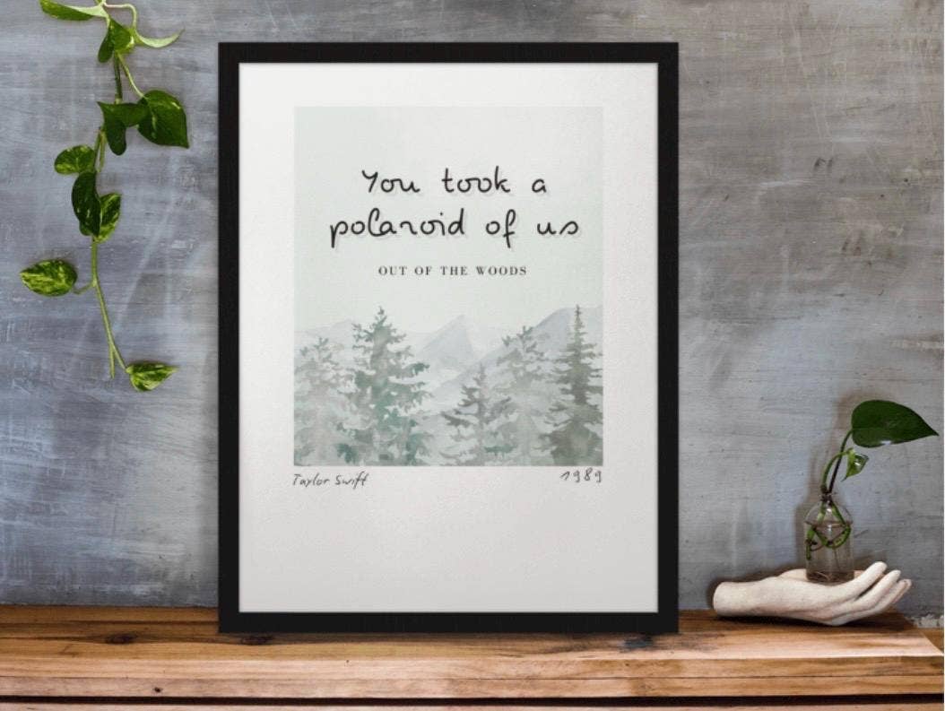 "You took a polaroid of us" Taylor Swift Inspired Art Print