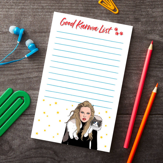 Taylor Good Karma List Notepad