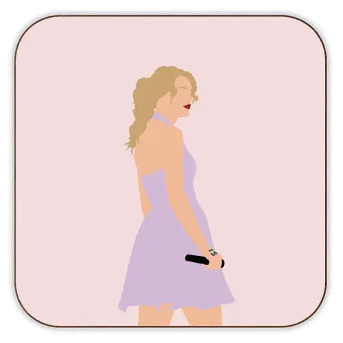 Cork Coaster - 'Blonde Star Swift Purple Speak Now'