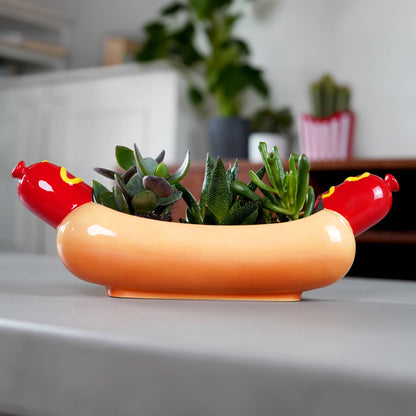 Ceramic Hot Dog Planter