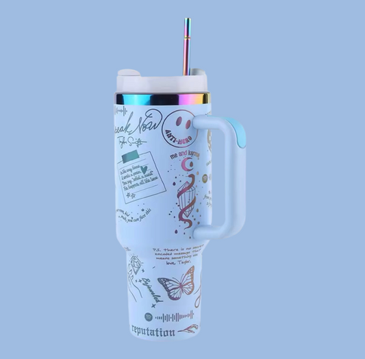 Powder Blue Stainless Steel 40 Oz Tumbler