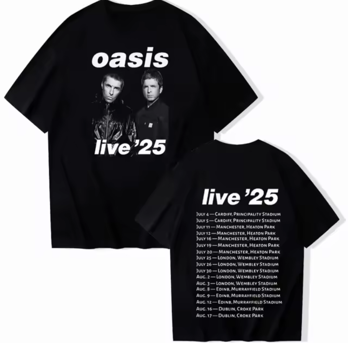 Oasis - Live 25 Short Sleeved T Shirt