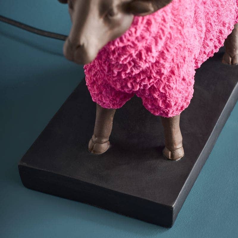 Table lamp Colorful Sheep Pink, polyresin, 35 x 20 x 67.5