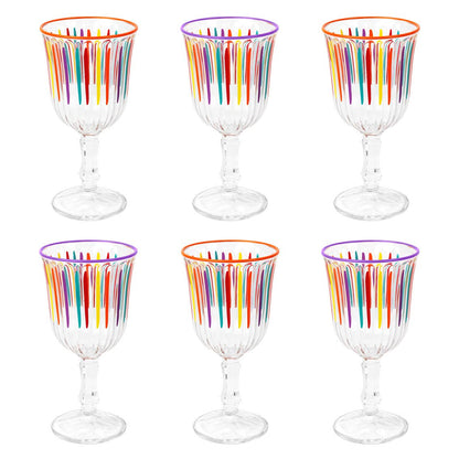 Multi-Coloured Wine Glasses