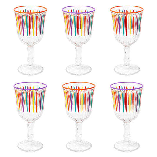 Multi-Coloured Wine Glasses