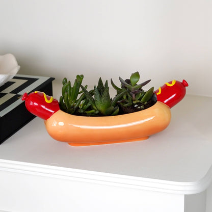 Ceramic Hot Dog Planter