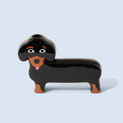 Ceramic Dachshund Vase