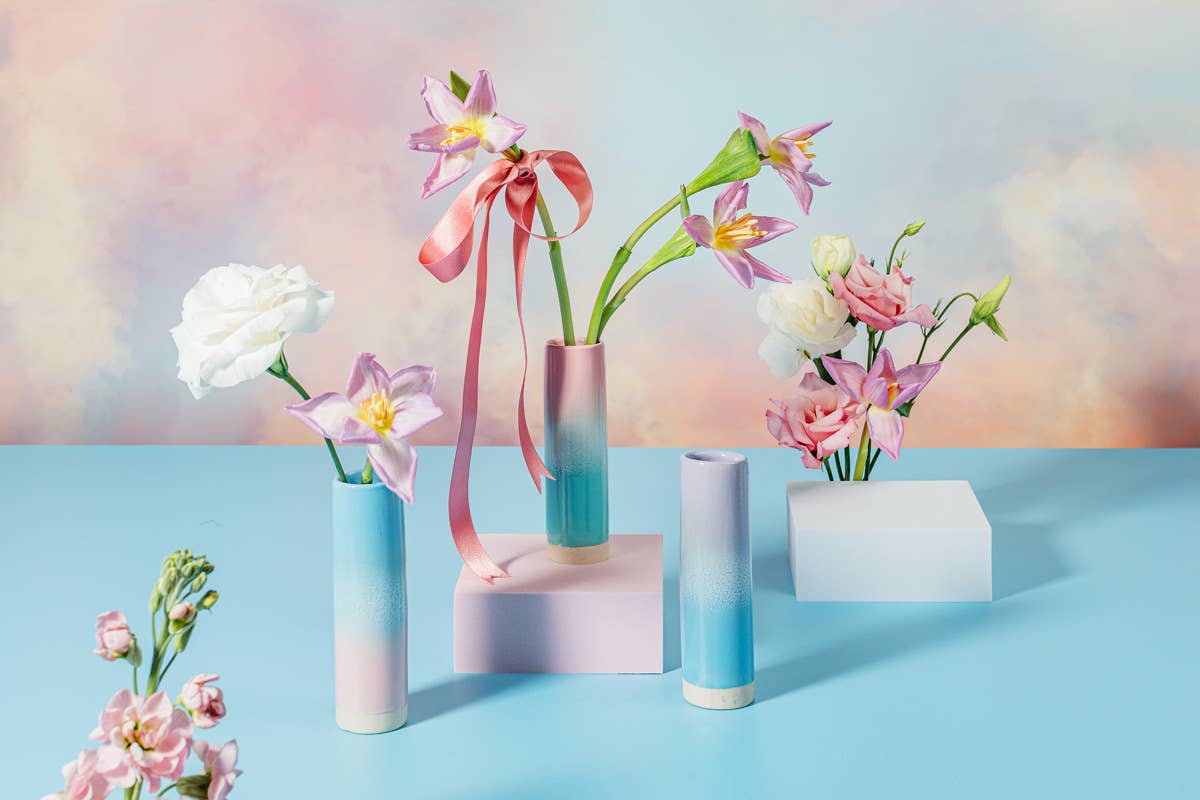 Pastel Ombre Bud Vase