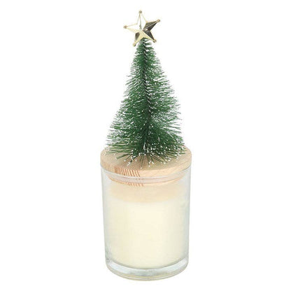 Holly Jolly Pine & Fir Christmas Candle with Tree