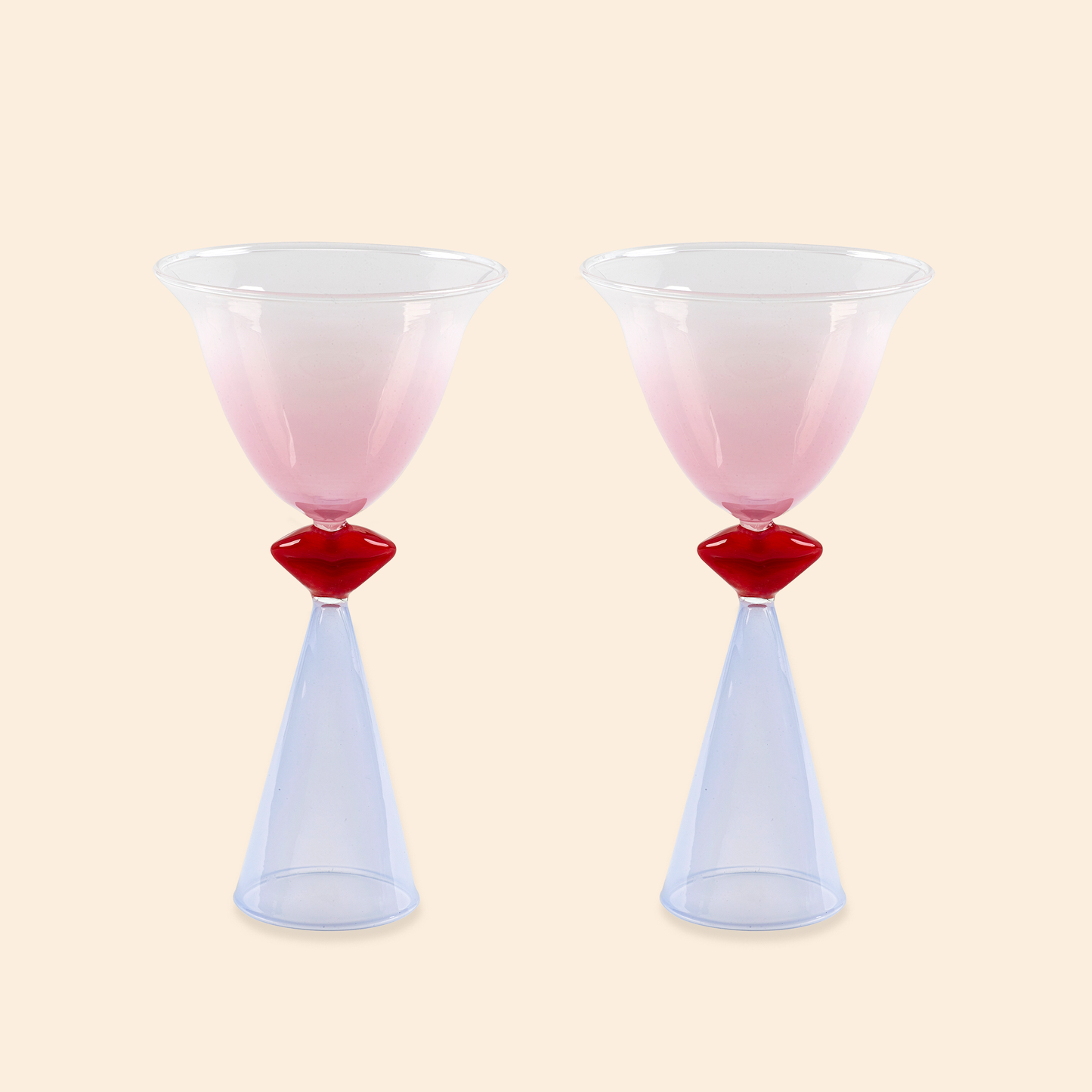 Eleanor Bowmer Lips Tinted Cocktail Glasses - Set of 2