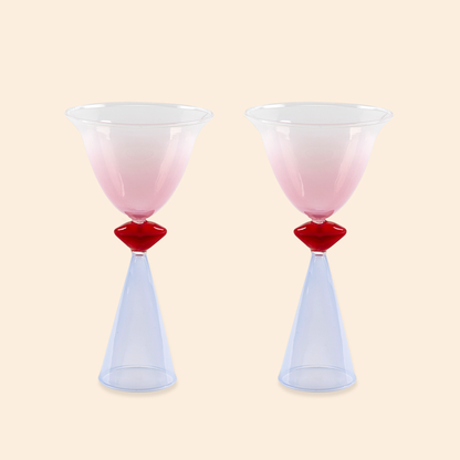 Eleanor Bowmer Lips Tinted Cocktail Glasses - Set of 2