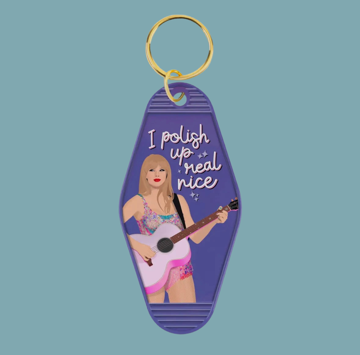 Taylor Swift Motel Keyring - Eras Guitar