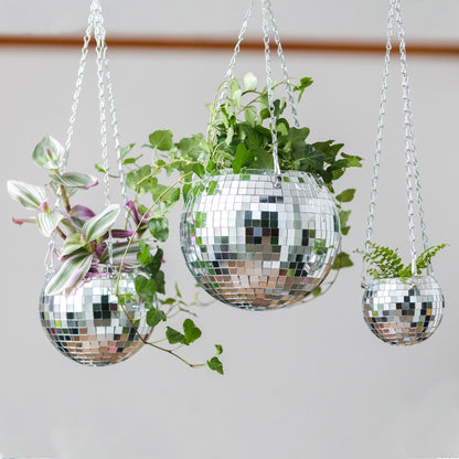 Disco Ball Hanging Planter - 4 Inches