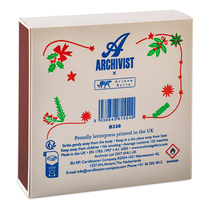 Archivist Gallery Festive Dog - Square - Christmas Safety Matches🎄