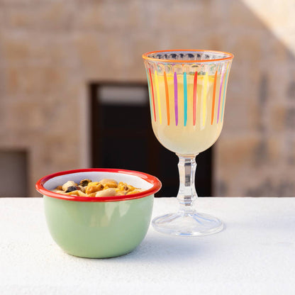 Multi-Coloured Wine Glasses