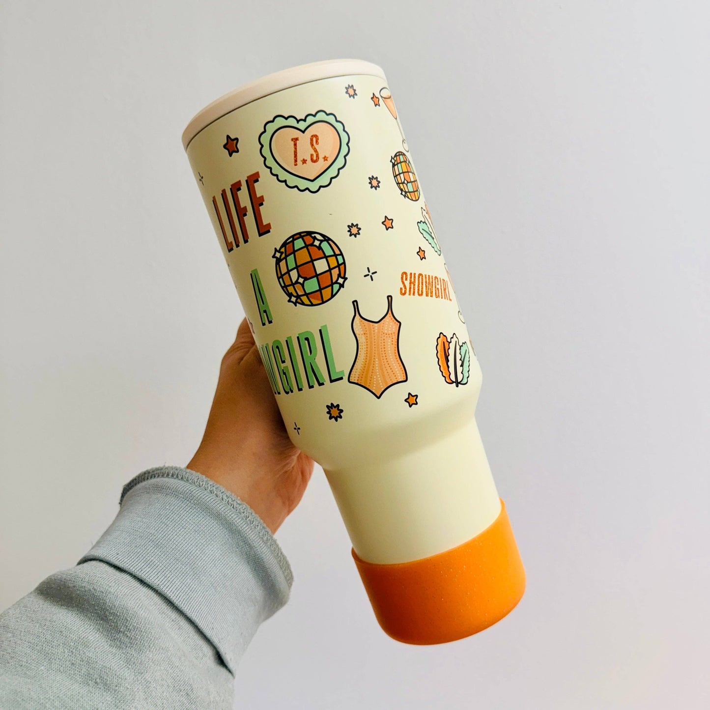 40oz Tumbler with Lid and Straw - 12th Album Icons