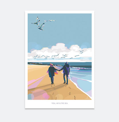 A4 Print - You, Me & The Sea Positive Quote