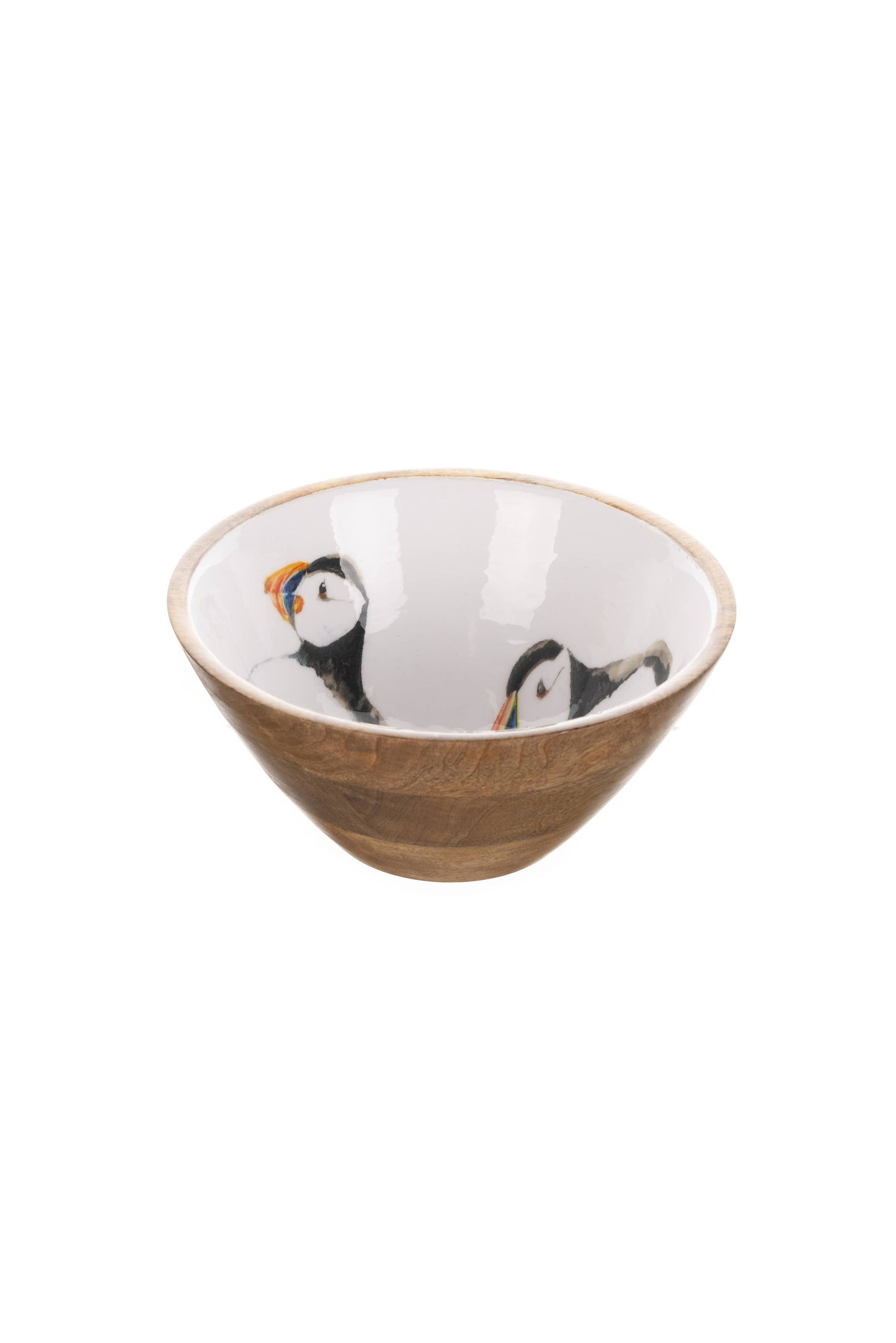 Puffin Wooden Bowl 25Cm