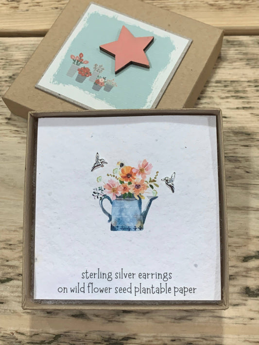 Boxed Sterling Silver Hummingbird Earrings