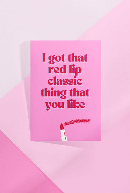 "I got that red lip classic" Taylor Swift Inspired Art Print
