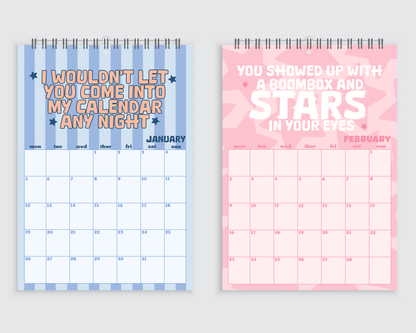 Sabrina Lyric Wall Calendar 2026 - A4