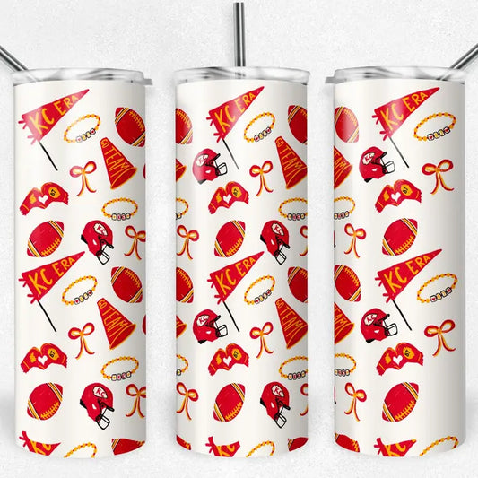 Skinny Tumbler Kansas Chiefs Era Pattern - 20 Oz