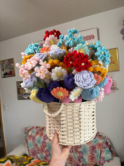 Crochet Light Purple Rose Flower