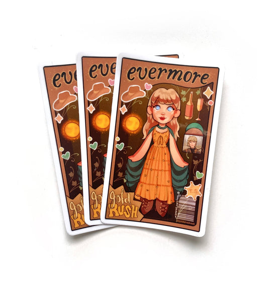 Taylor Eras Evermore Inspired Doll Drawing Sticker Decal Art
