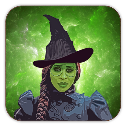 Coasters 'Green Witch' by DOLLY WOLFE - Wicked