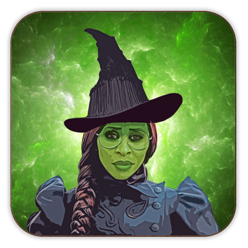 Coasters 'Green Witch' by DOLLY WOLFE - Wicked