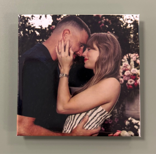 Love Story - Travis and Taylor Engagement - Square Magnet
