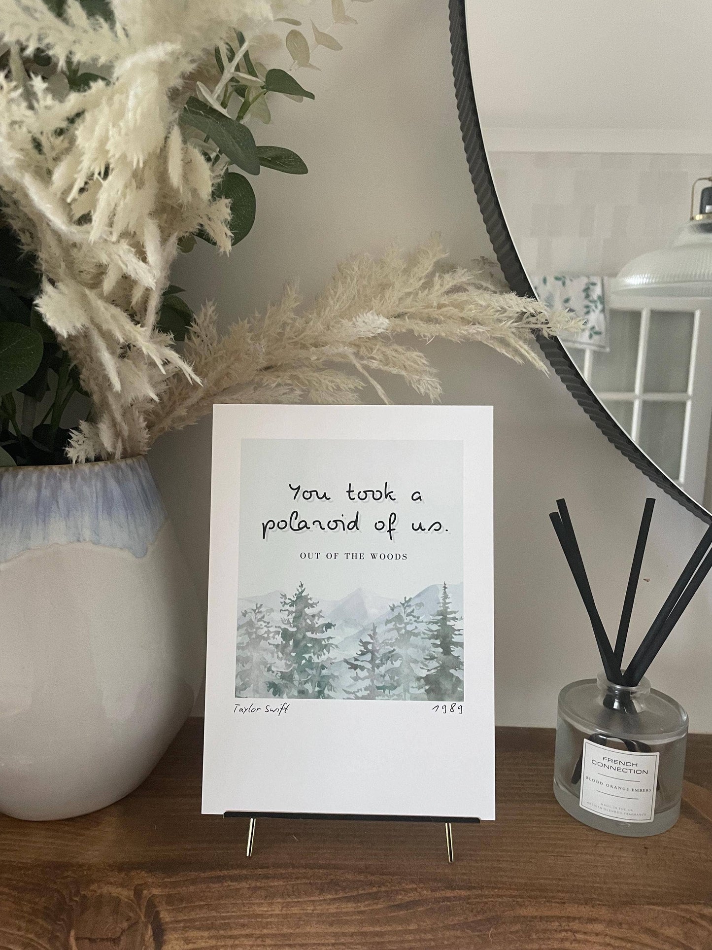 "You took a polaroid of us" Taylor Swift Inspired Art Print
