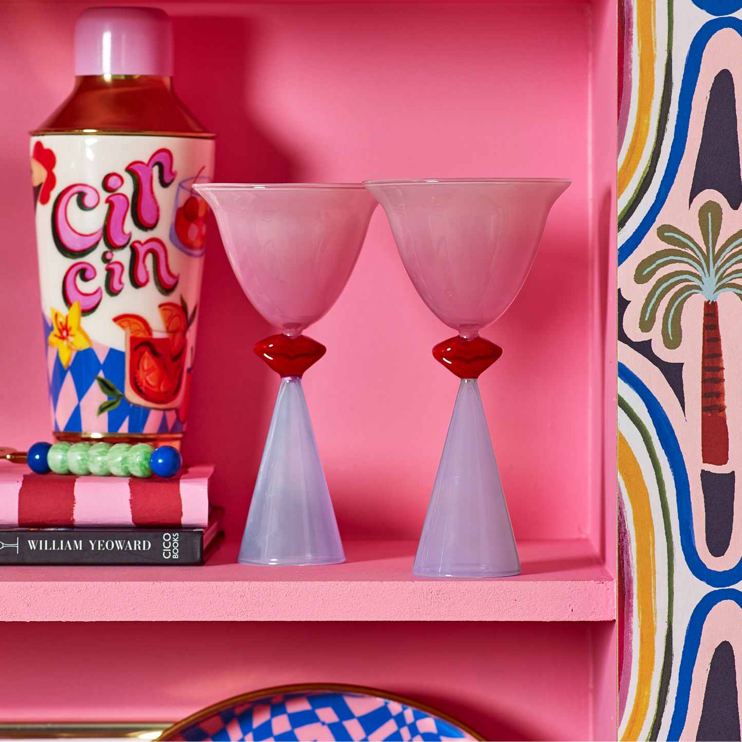 Eleanor Bowmer Lips Tinted Cocktail Glasses - Set of 2