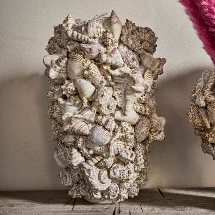Vase Shells, Natural Stoneware, 24 x 24 x 33.5 cm