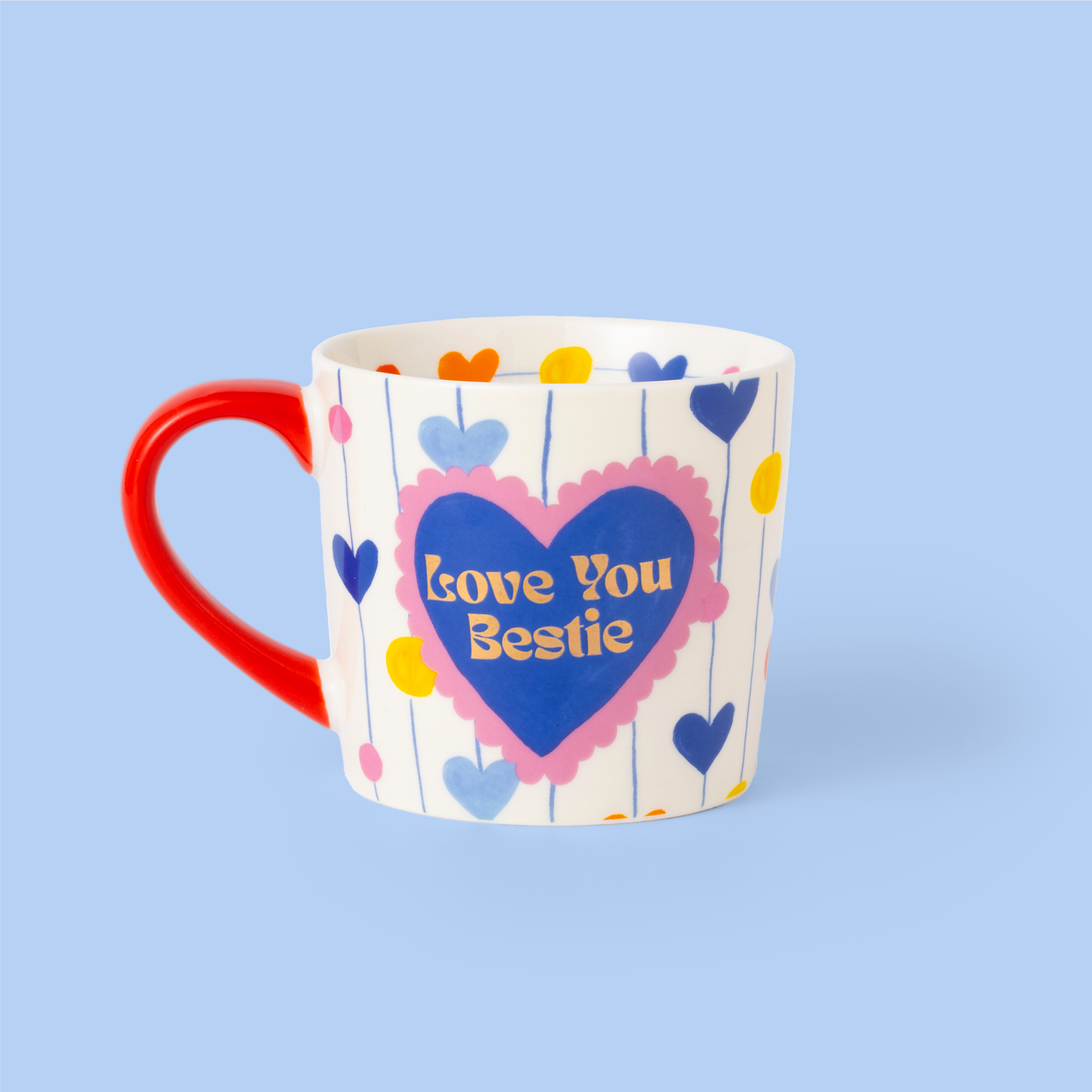 Eleanor Bowmer Heart Strings Love You Bestie Mug